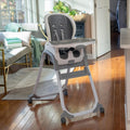 Smartclean Trio Elite 3-In-1 Convertible Baby High Chair, Toddler Chair, and Dining Booster Seat-Slate