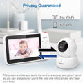 VM924 Pan & Tilt Video Baby Monitor, 5" LCD Screen, up to 17 Hrs Video Battery Life, Plug & Play, 1.33X Zoom, Night Vision, up to 1000Ft Range, Soothing Sounds, 2-Way Talk, Secured Transmission