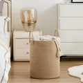 Jute Rope Laundry Hamper Basket. 58L Tall Baby Nursery Hamper