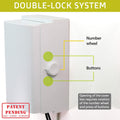 Baby Safety Outlet Cover BOX [Patent Pending] Double Lock for Much Better Toddler Proofing, Easier Operation, Simple 3 Step Install with Included Screws. Provides Extra Space inside for Plugs,Adapters