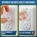 Clear Outlet Covers (50 Pack) VALUE PACK – Baby Safety Outlet Plug Covers – Durable & Steady – Child Proof Your Outlets Easily