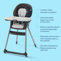 Table2Table LX 6-In-1 Highchair, High Chair & Booster Seat for Babies, Toddlers and Big Kids, Asteroid