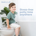 Jool Baby Folding Travel Potty Training Seat for Toddlers, Fits round & Oval Toilets, Non-Slip Suction Cups, Includes Free Travel Bag (Gray)
