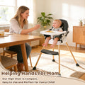 High Chairs for Babies and Toddlers, Portable Baby High Chair Adjustable