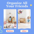 Large Stuffed Animal Hammock | Corner Hanging Organizer, Stuffed Animal Storage | Easy to Hang Plushie Net W/Included Anchors & Hooks | Cute Room & Bedroom Decor (Black, 2 Pack)