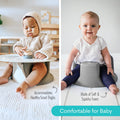 Baby Floor Seat Booster Chair for Sitting up with Removable Tray for Meals and Playtime, Developed with Physiotherapists for Safe and Healthy Hip Development and Posture, Made in Canada (Grey)