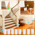 White Baseboard Corners Blocks Self Adhesive, Thickened Rubber Baby Safety Corner Protectors Cushion, Soft Edge Furniture Wall Guards (8 PCS)