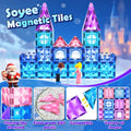 Diamond Magnetic Building Blocks for Kids - Princess Castle Magnetic Tiles Toys for 3-8 Year Old Girls & Boys - 3 4 5 6 Year Old Girl Birthday Xmas Gifts - STEM Educational Toys for Creative Play