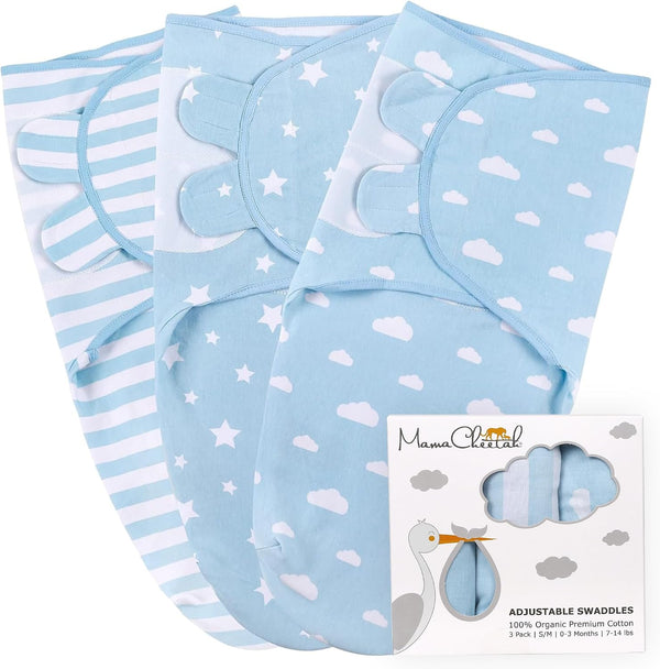 Organic Cotton Baby Swaddle Blanket Newborn Swaddle Sack, Swaddler 7-14 Lb