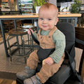 Feed 'N Fold Travel Feeding Booster - Lightweight, Compact & Portable with Carry Strap, Ample Storage & Secure Harness for Baby and Toddler Mealtimes - Mineral Graphite