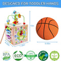 Wooden Activity Cube | Montessori Toys for 1 2 3 Year Old Toddler Gifts