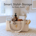 Baby Diaper Caddy Organizer, Nursery Basket, Cream Corduroy