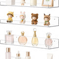 15" Clear Acrylic Shelves Wall Mounted, Display Ledge, 4 Pack