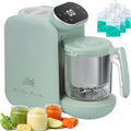 5-In-1 Baby Food Maker with Stainless Steel Steam Basket, Green