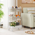 Baby Diaper Caddy Organizer Cart - 3 Tier Rolling Storage Cart with Wheels, Baby Essentials for Nursery Storage, Detachable Dividers - for Crib, Bedroom, Art & Craft Organizer