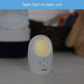 DM1211 Enhanced Range Digital Audio Baby Monitor with Night Light, 1 Parent Unit, Silver & White
