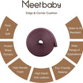 Baby Proofing Edge Corner Guards, Child Safety Furniture Bumper, Table Protectors, 3M Pre-Taped Corners, Safe Edge Corner Cushion (Brown, 20.4Ft)