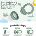 O’Doe Fruit Feeder | Baby Fruit Feeder Pacifier with 1 Feeders and 3 Nipples | Bpa-Free, Baby Food Feeder and Fruit Teether for Babies | Silicone Pacifier and Teething Soother | Ideal for Baby Feeding
