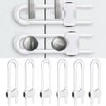 Baby Proofing Cabinets,Cabinet Locks for Babies,6 Pack,White
