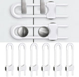 Baby Proofing Cabinets,Cabinet Locks for Babies,6 Pack,White