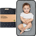 Portable Diaper Changing Pad, Easy Wipe Clean, 25X13 (Black Geo)