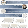 5-Piece Rectangle Storage Basket Set- Cotton Rope Woven Baskets for Organizing! Small Basket for Montessori, Baby Nursery, Dog Toy Baskets, Cat Toy Box, Bathroom Organization Bin