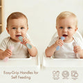 Silicone Baby Spoons, First Stage Self Feeding Utensils 6 Pack