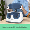 Baby Base 2-In-1 Booster Feeding and Floor Seat with Self-Storing Tray - Night Sky