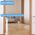 (2 Pack) Retractable Baby Gate,Mesh Baby Gate or Mesh Dog Gate,33.6" Tall,Extends up to 55" Wide,Child Safety Gate for Doorways, Stairs, Hallways, Indoor/Outdoor (White 33.6"X55")