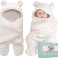 Baby Swaddle Blanket | Ultra-Soft Plush Essential for Infants 0-6 Months | Receiving Swaddling Wrap White | Ideal Newborn Registry and Toddler Boy Accessories | Perfect Baby Girl Shower Gift