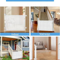 (2 Pack) Retractable Baby Gate,Mesh Baby Gate or Mesh Dog Gate,33.6" Tall,Extends up to 55" Wide,Child Safety Gate for Doorways, Stairs, Hallways, Indoor/Outdoor (White 33.6"X55")