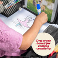 Kids Travel Tray for Toddler & Car Seat, Lap Tray for Airplane, Kids Travel Desk, Table Tray for Road Trip Activities (Pink Unicorns)