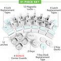 Magnetic Cabinet Locks Child Safety 41-Piece Kit