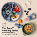 Baby Fruit Feeder 2Pk, Silicone Baby Food Feeder (Slate)