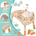Wooden Activity Table for Toddlers, 9 in 1 Montessori Toy