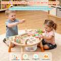 Wooden Activity Table for Toddlers, 9 in 1 Montessori Toy