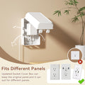 1 Pack Updated Baby Safety Electrical Outlet Cover Box Childproof Plug Cover - More Space for Large Plugs Easy to Install & Use (White)