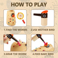 Magnetic Worm Toy, Toddler Toys for 2 3 Year Old Girl Boy Birthday Gifts, Montessori Worm Games Age 2 3