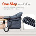 Hook on High Chair - Portable & Foldable for Babies 6-36 Months, Family & Travel Use with Carry Bag(Grey)