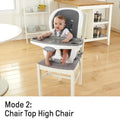 Smartclean Trio Elite 3-In-1 Convertible Baby High Chair, Toddler Chair, and Dining Booster Seat-Slate