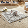 Elephant Security Blanket Grey Soft Baby Lovey Unisex Lovie Gift for Toddler 16 Inch
