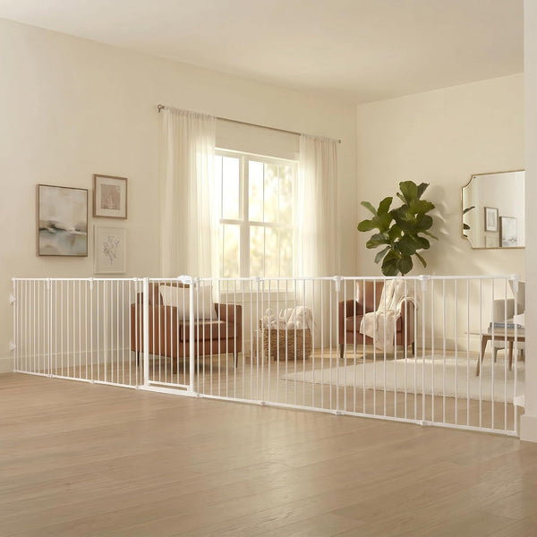 192-Inch Super Wide Adjustable Baby Gate and Play Yard, 4-In-1, Bonus Kit, 4 Count (Pack of 1