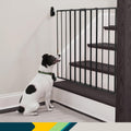 Top of Stairs Expanding Metal Baby Gate – Hardware-Mounted for Stairs, Hallways & Doors, Adjustable 27”-42” Wide, Pet & Dog Gate, Black