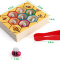 Toddler Fine Motor Skill Toy, Clamp Bee to Hive Matching Game