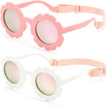 2Pcs Flower Baby Girl Polarized Sunglasses with Strap