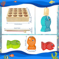 Wooden Magnetic Fishing Game for Kids Toddlers, Montessori Toys, Preschool Educational Learning Toys, Gifts for 3 4 5 Years Old Boys Girls, Travel Items for Kids