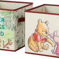 Disney Winnie the Pooh Storage Cubes, Set of 2 Fabric Storage Bins with Handles, 10X10 Collapsible Cube Organizer Baskets for Nursery, Kids Room, Playroom, Closet & Shelf Storage