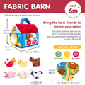 Surprise Barn with Stuffed Farm Animals for Baby Toys 6-12 Months