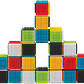 Press & Stay Sensory Blocks, Developmental Activity Blocks, 24-Piece Multicolor Stacking Toy Set for Babies & Toddlers 12 Months+
