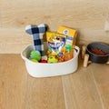 5-Piece Rectangle Storage Basket Set- Cotton Rope Woven Baskets for Organizing! Small Basket for Montessori, Baby Nursery, Dog Toy Baskets, Cat Toy Box, Bathroom Organization Bin